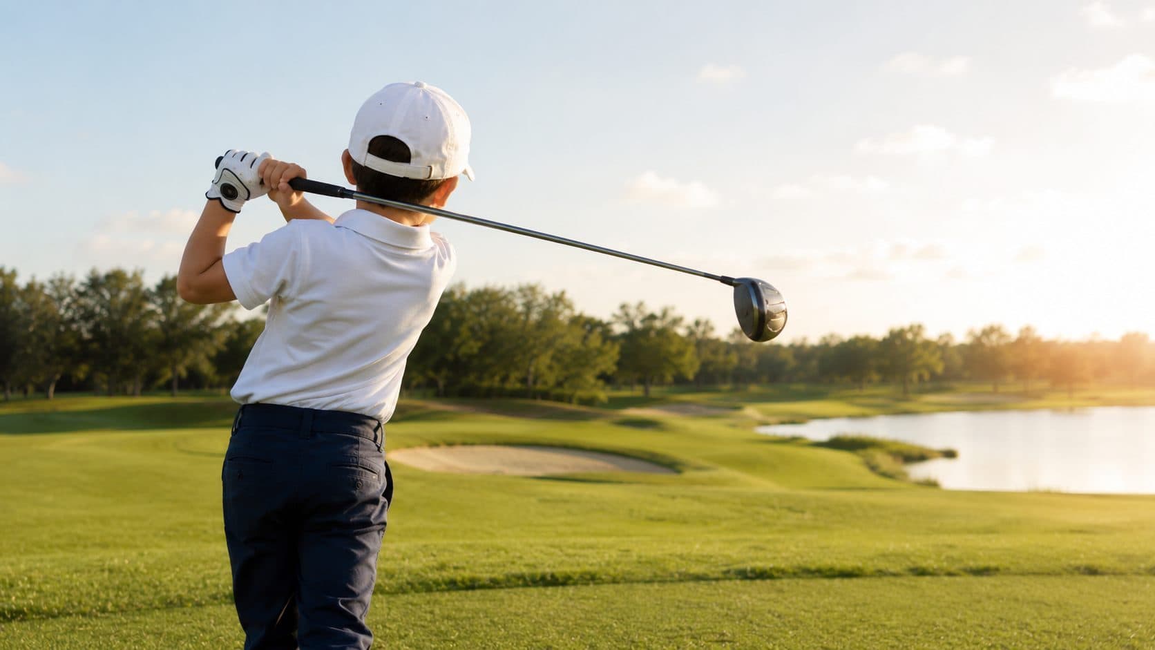 A new golfer learning the game