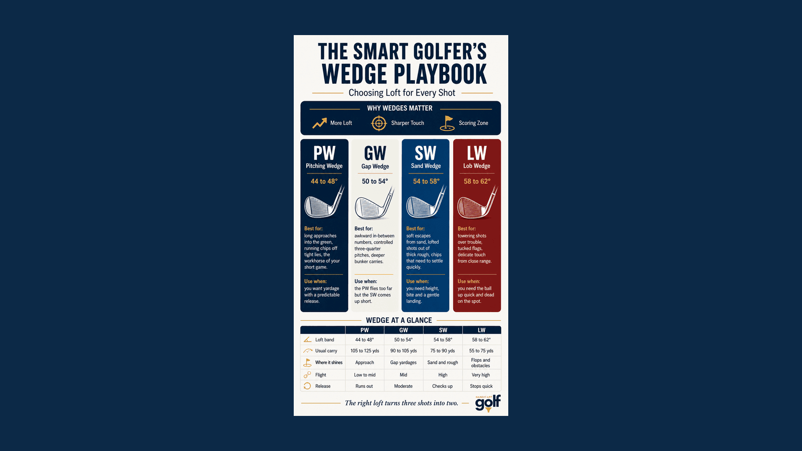 The wedge loft guide: choosing the right wedge for every shot